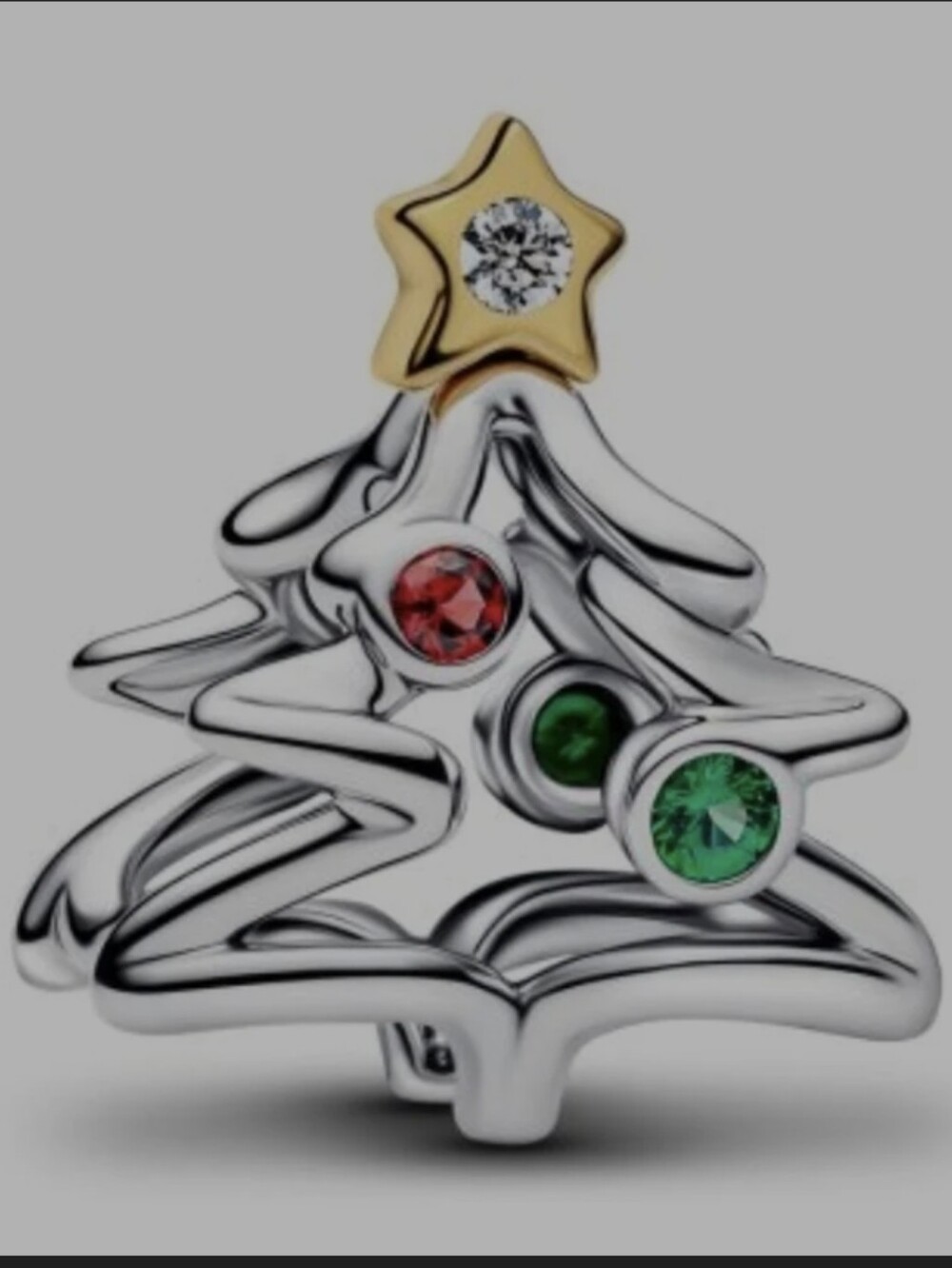 Authentic Pandora Christmas Tree Two-Tone Charm